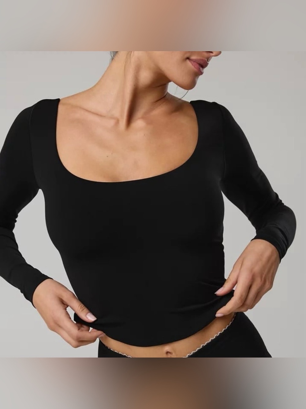 OFFLINE By Aerie Real Me Double Scoop Long Sleeve T-Shirt